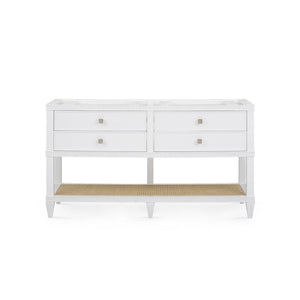 Sienna 2-Drawer Table - Base Only, Vanilla-Blue Hand Home