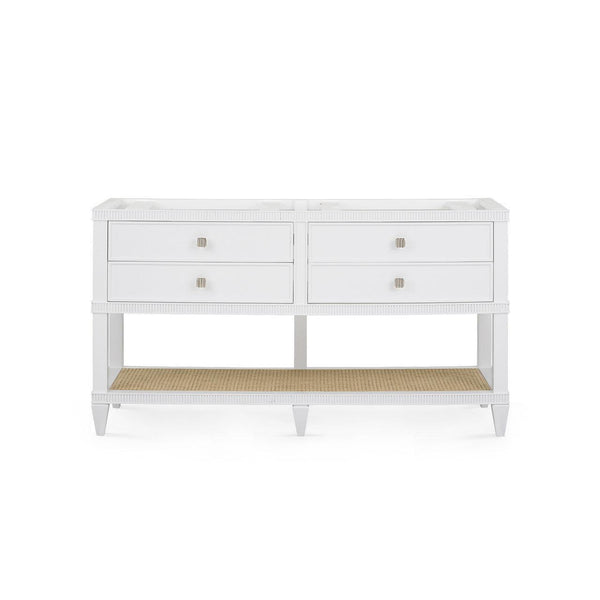 Sienna 2-Drawer Table - Base Only, Vanilla-Blue Hand Home