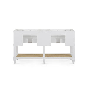 Sienna 2-Drawer Table - Base Only, Vanilla-Blue Hand Home