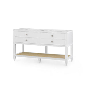 Sienna 2-Drawer Table - Base Only, Vanilla-Blue Hand Home