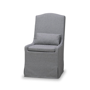 Sierra Slipcovered Dining Chair w/ Castors-Blue Hand Home