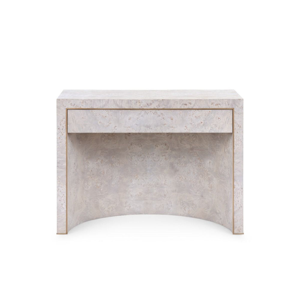 Sloane 1-Drawer Side Table / Light Gray Burl-Blue Hand Home