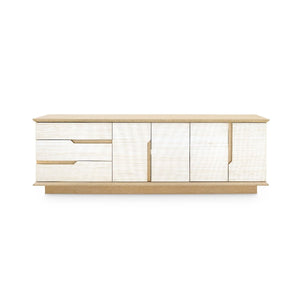 Simon 3-Drawer & 4-Door Cabinet / Light Natural Shimmer-Villa & House-Blue Hand Home