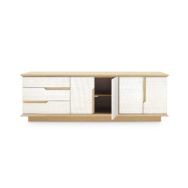 Simon 3-Drawer & 4-Door Cabinet / Light Natural Shimmer-Villa & House-Blue Hand Home