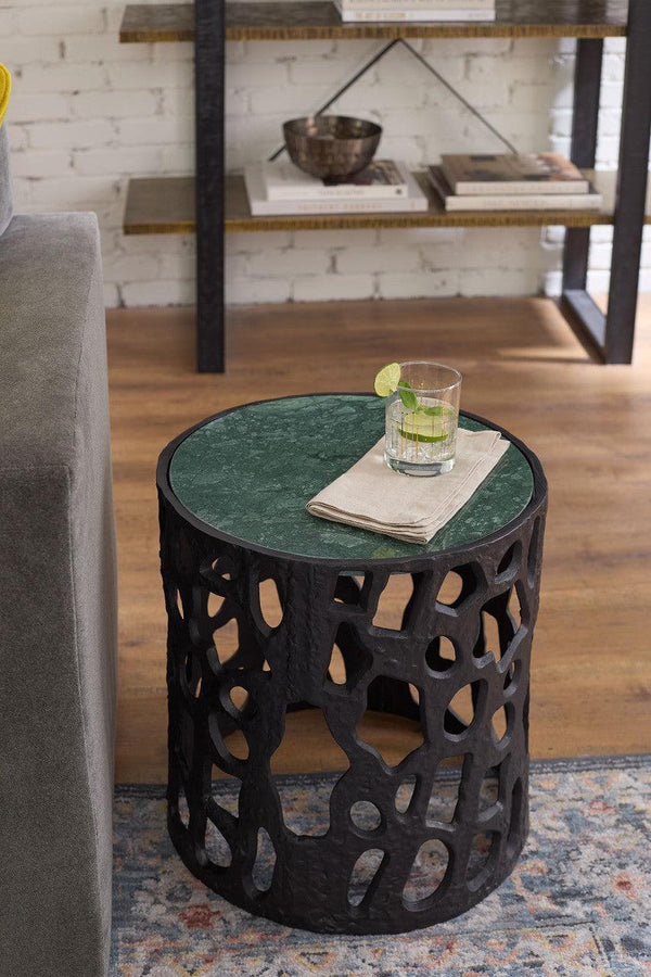Shina Accent Table-Blue Hand Home