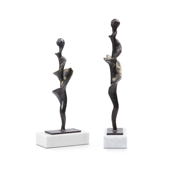 Spiral Small Statue Set of 2 / Bronze-Villa & House-Blue Hand Home