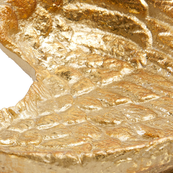 Speranza Bowl, Gold Leaf - Hand-Cast Metal Wing-Shaped Decorative Catchall