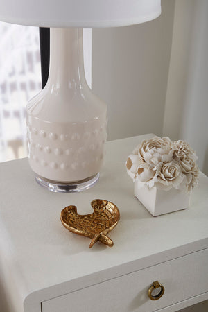 Speranza Bowl, Gold Leaf - Hand-Cast Metal Wing-Shaped Decorative Catchall