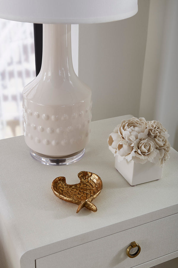 Speranza Bowl, Gold Leaf - Hand-Cast Metal Wing-Shaped Decorative Catchall