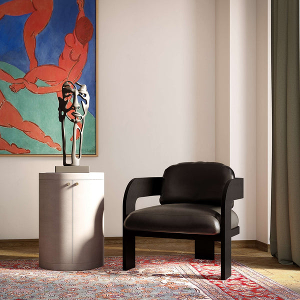 Ringo Drum Table-Blue Hand Home