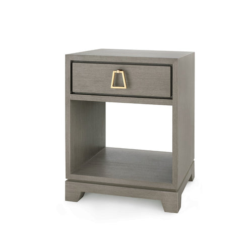 Stanford 1-Drawer Side Table, Taupe Gray-Blue Hand Home