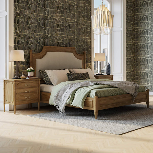 Chelsea Upholstered Bed King-Blue Hand Home