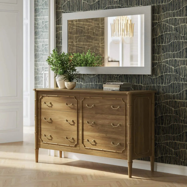 Bilbao Mirror In True White-Blue Hand Home