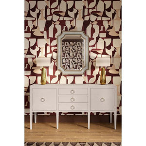 Finsbury Mirror In Sandbar W/ White Inset Rattan-Blue Hand Home