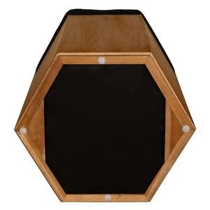 SX Octagon Stool C - Premium Handcrafted Teak Wood Stool-Noir Furniture-Blue Hand Home