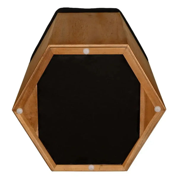 SX Octagon Stool C - Premium Handcrafted Teak Wood Stool-Noir Furniture-Blue Hand Home