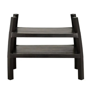 SX Side Table Twist in Charcoal Black Finish-Noir Furniture-Blue Hand Home