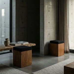 SX Square Stool B-Noir Furniture-Blue Hand Home