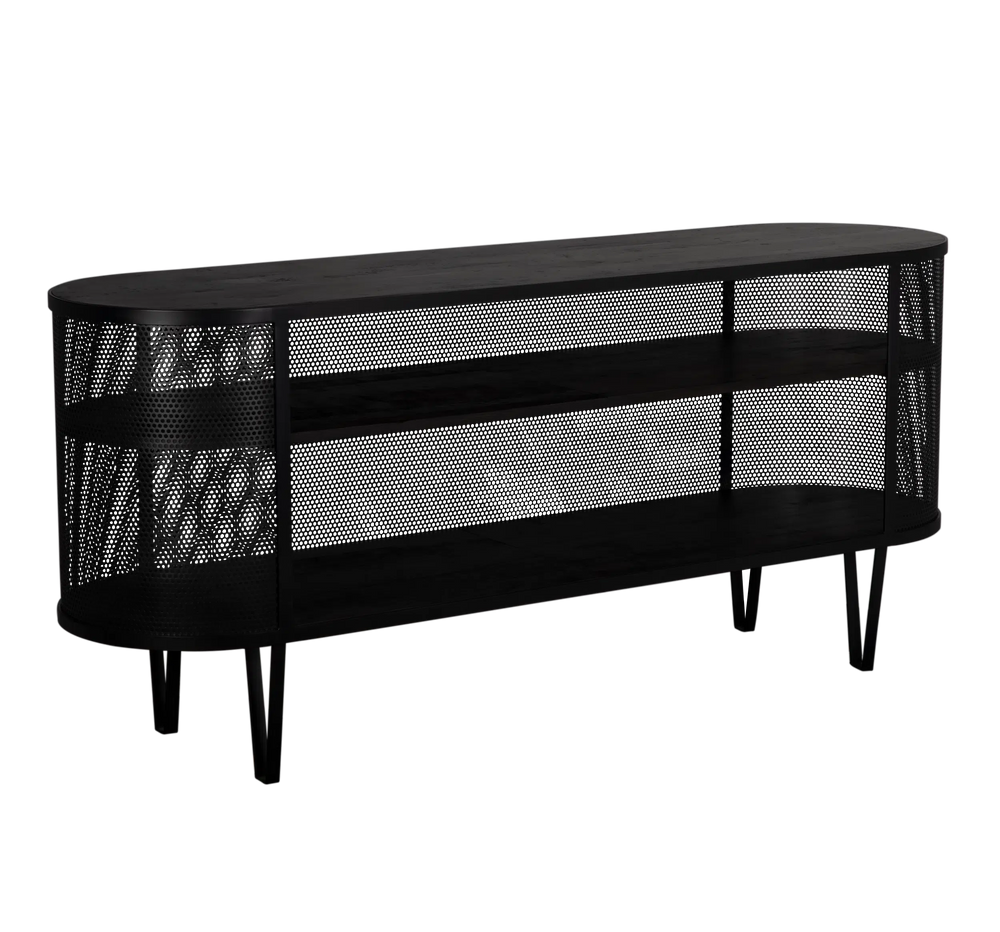 Sylvie Oval Console - 72x20x32.5-Blue Hand Home