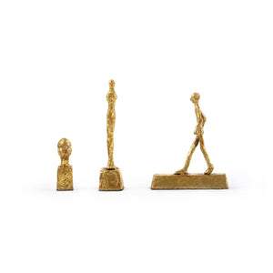 Three_Forms Set of 3 Statues / Gold Leaf-Villa & House-Blue Hand Home