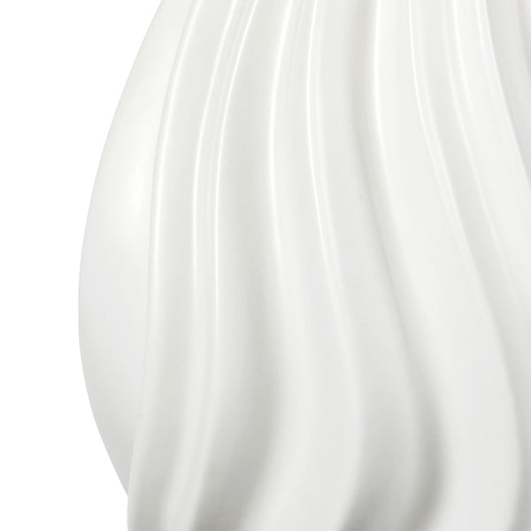 Tulum Lamp with Shade 17-inch White Linen, with Gold, Ivory Frost