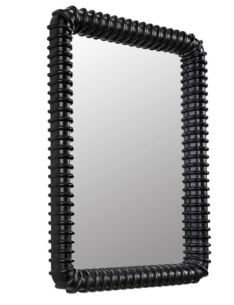 Noir Furniture Toshi Mirror, Hand Rubbed Black-Noir Furniture-Blue Hand Home