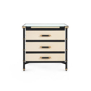 Toulon 3-Drawer Side Table-Blue Hand Home