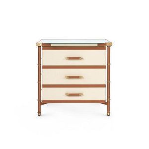 Toulon 3-Drawer Side Table-Blue Hand Home