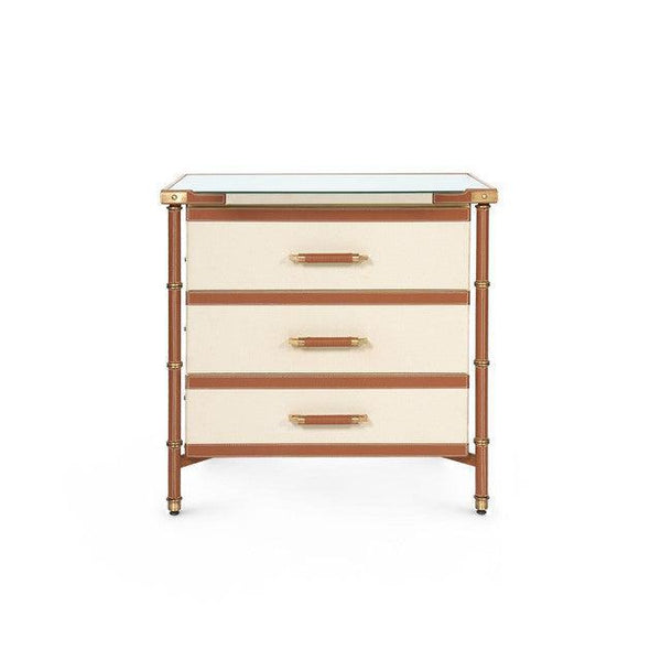 Toulon 3-Drawer Side Table-Blue Hand Home