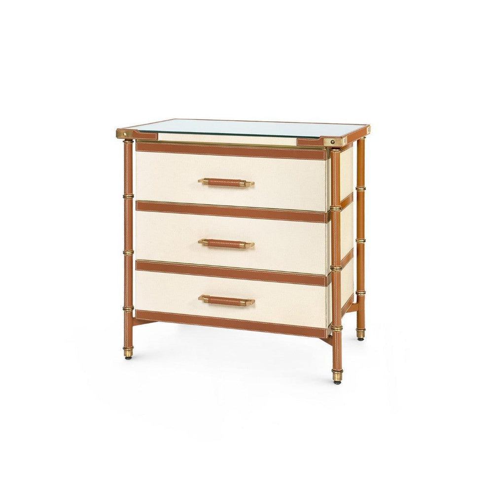 Toulon 3-Drawer Side Table-Blue Hand Home