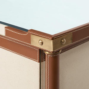 Toulon 3-Drawer Side Table-Blue Hand Home