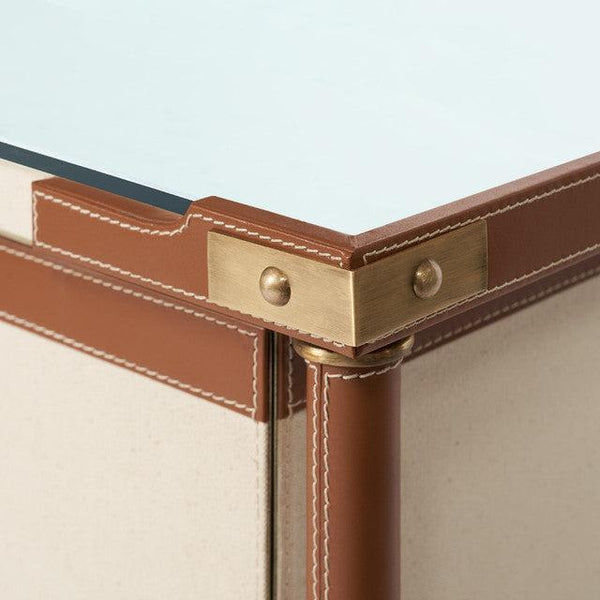 Toulon 3-Drawer Side Table-Blue Hand Home