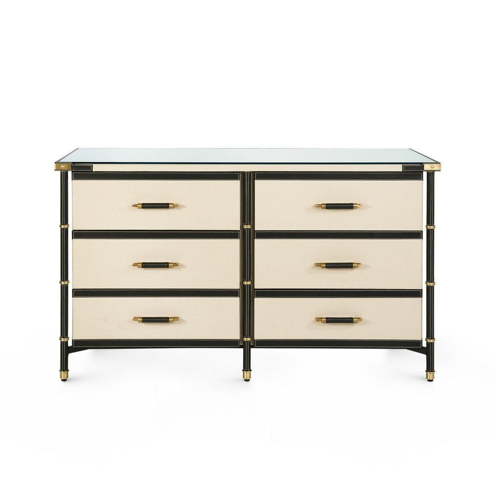 Toulon 6-Drawer, Black-Blue Hand Home