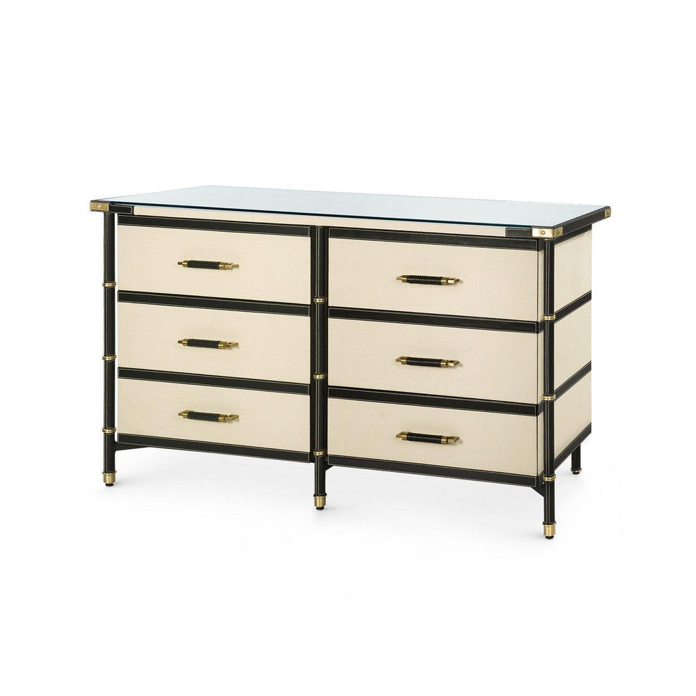 Toulon 6-Drawer, Black-Blue Hand Home