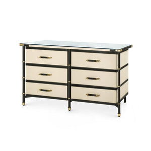 Toulon 6-Drawer, Black-Blue Hand Home