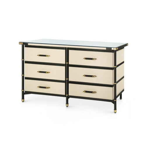 Toulon 6-Drawer, Black-Blue Hand Home
