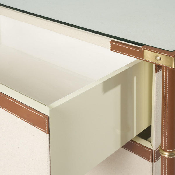 Toulon 6-Drawer, Tan-Blue Hand Home