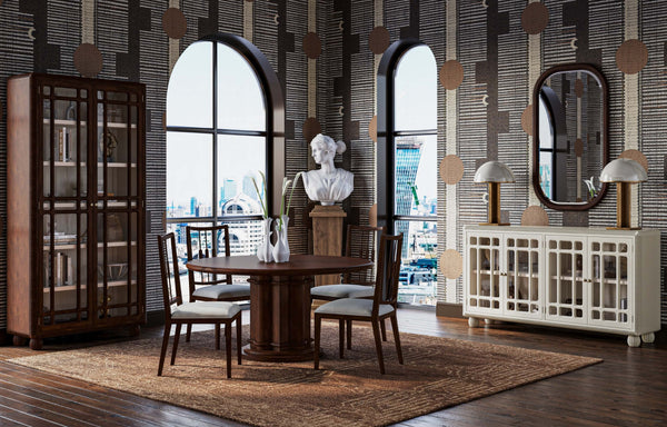 Hobsons Round Dining Table 60''-Blue Hand Home