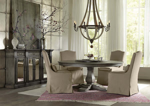 Trestle Round Dining Table 72''-Blue Hand Home