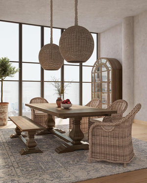Trestle Dining Bench-Blue Hand Home
