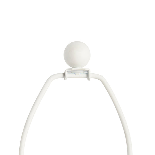 Titus Lamp with Shade 14-inch White Linen, Nickel