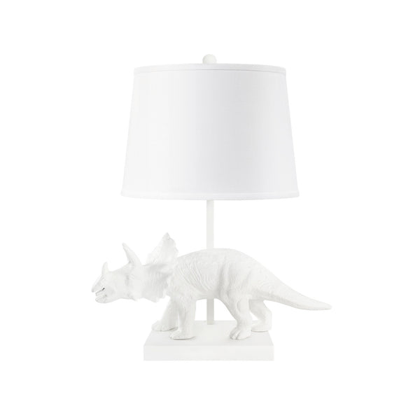 Titus Lamp with Shade 14-inch White Linen, Nickel