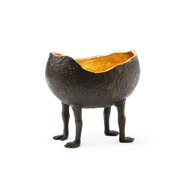 Villa & House Tumbler Bowl, Bronze and Gold Leaf