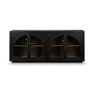 Vannes 4 Door Sideboard w/ Glass Shelves-Blue Hand Home