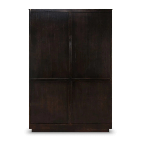 Vannes Crescent Bookcase-Blue Hand Home