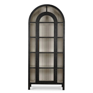Vannes Display Cabinet w/ Glass Shelves-Blue Hand Home