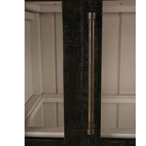 Bramble Vannes Display Cabinet W/ Glass Shelves In Vintage Black W/ Putty Interior-Bramble-Blue Hand Home