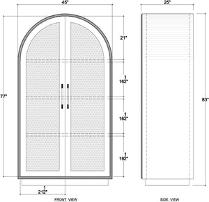 Vannes Wardrobe w/ Rattan Door-Blue Hand Home
