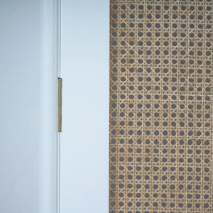 Vannes Wardrobe w/ Rattan Door-Blue Hand Home