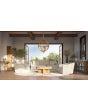 Victor Loveseat In Boucle Sand Performance Fabric-Blue Hand Home
